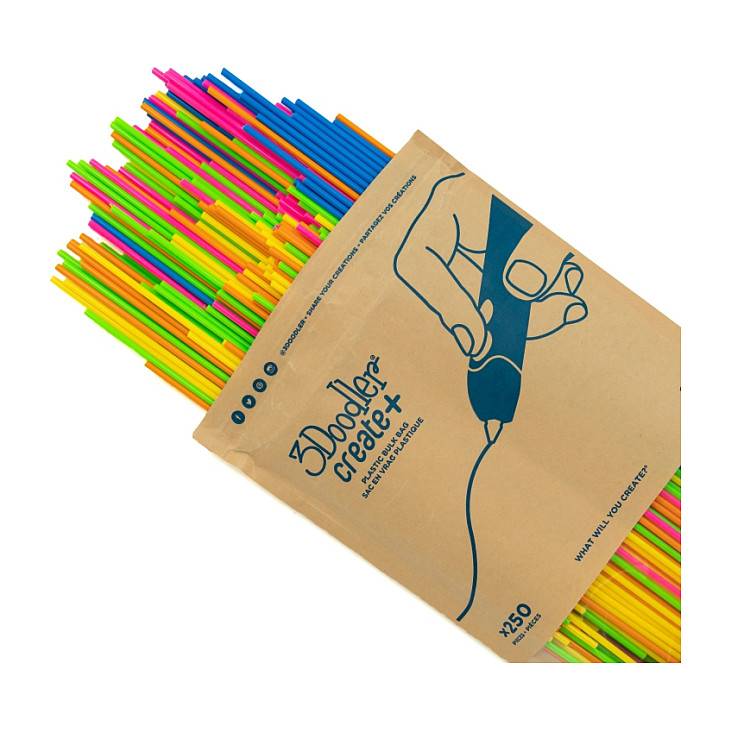 3Doodler Filament / Create+ & Pro+ / 250 / PLA / neongrün, neongelb, neonpink, neonorange, blau / Neon Sunset Mix-0