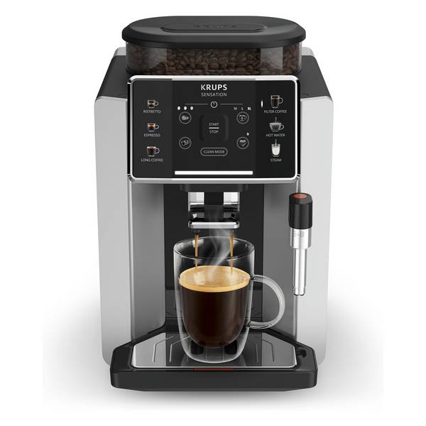 Krups Sensation EA910E, Espressomaschine, 1,7 l, Kaffeebohnen, Eingebautes Mahlwerk, 1450 W, Aluminium, Schwarz
