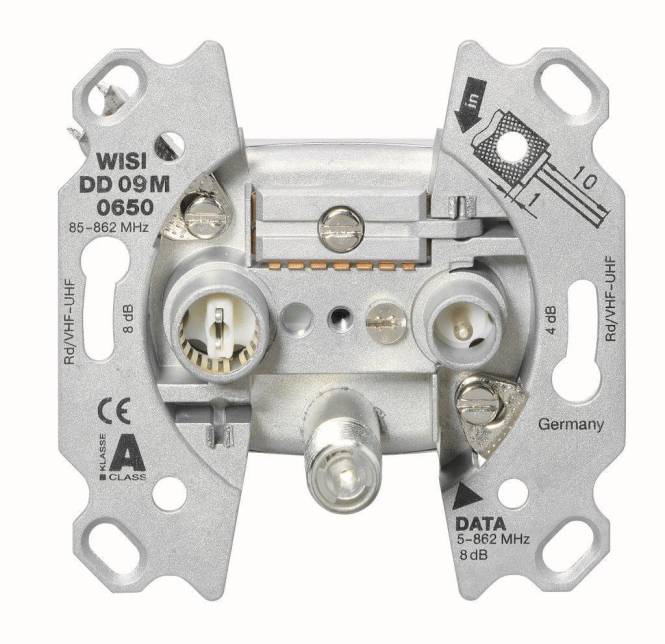 WISI Multimedia-Enddose DD09M0650 5-1006MHz 9/11dB Install.Baumaterial Antennen Antennen-Zub.allgem.-0