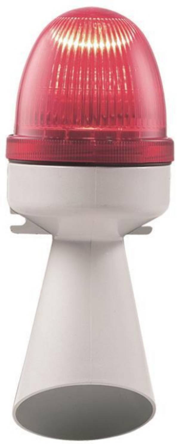 SIRE SLEMMULTISMD24D rot Signalhupe klein m.Multi SMD LED 24V DC grau