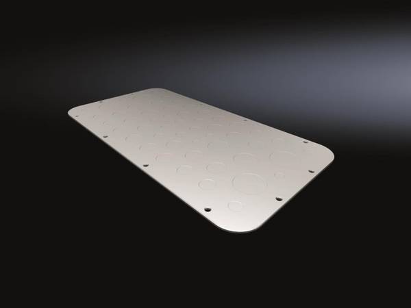 Rittal Metall-Flanschplatte AX 2577100 mit metrischer Vorprägung,BT: 436x221 mm Industriematerial