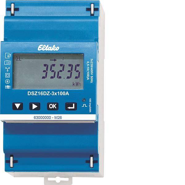 Eltako DSZ16DZ-3x100A MID Direktmessender 28380316 Install.Baumaterial Werkzeug Messgeräte