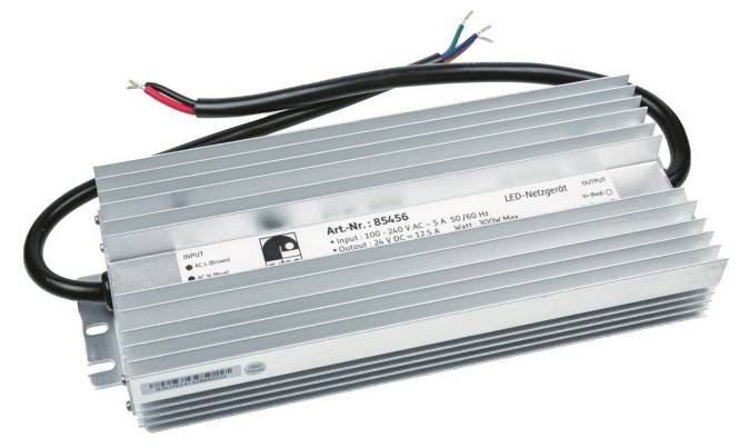 RUTEC LED Netzgerät 24V 300W IP67 85456 PFC Aktiv Blindstromkomp. 250x100x38m Techn.Licht/Wohnraum-0