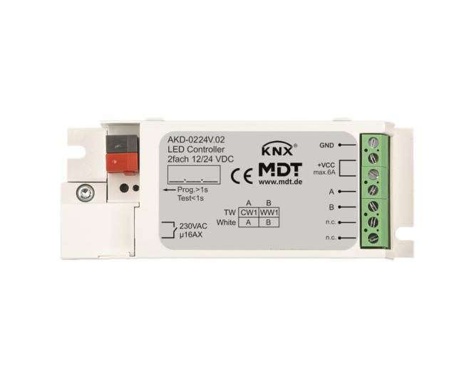 MDT AKD-0224V.02 LED Controller 2-Kanal f.weiße Stripes Install.Baumaterial Schaltermat/Geb.Steu-0