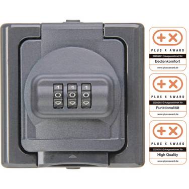 Kopp APWG Blue Electric 1098.1500.8 SCHUKO-Steckd. m. Zahlenschl. anthrazit Install.Baumaterial