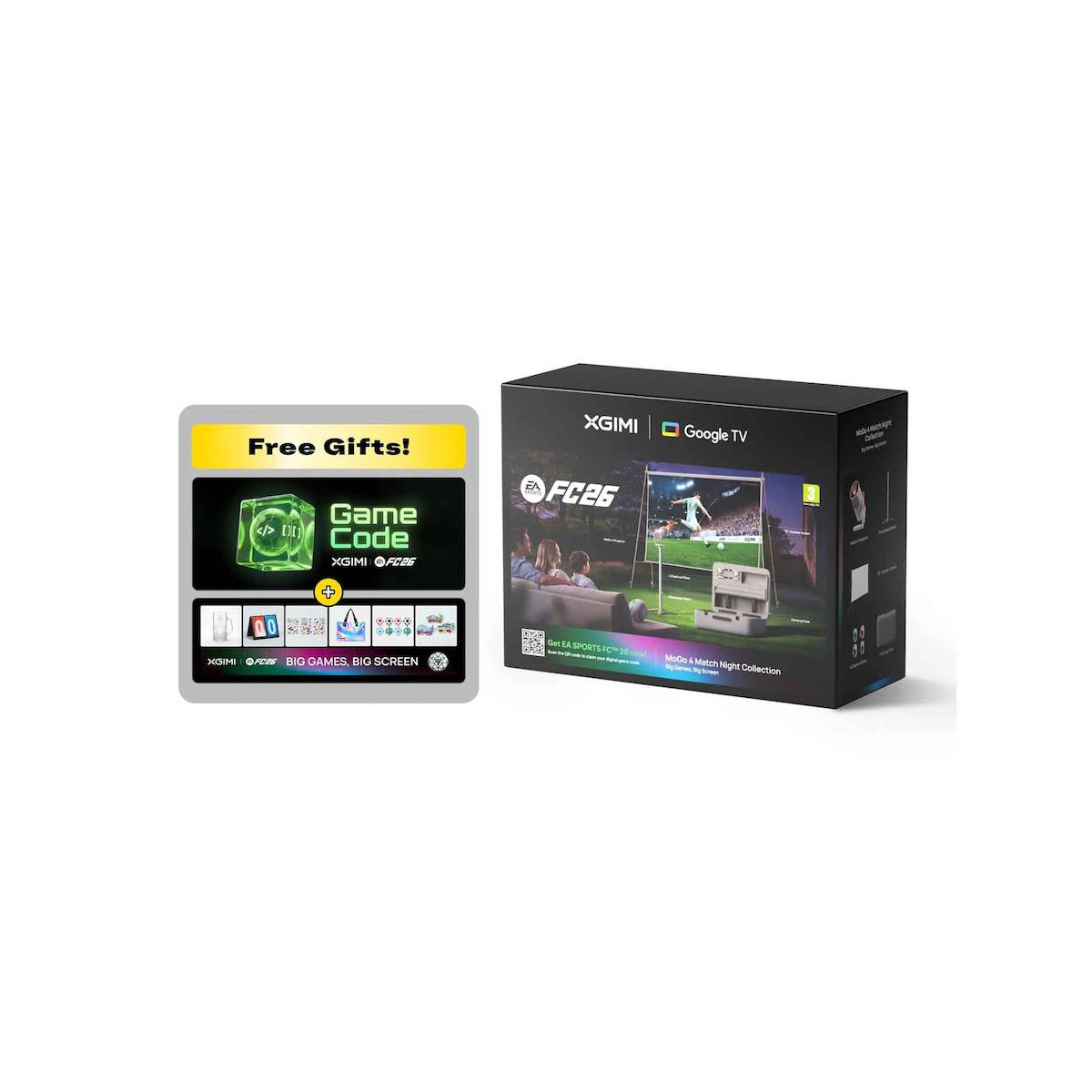 XGIMI - MoGo 4 LED Match Night Bundle inkl. Beamer Google TV Leinwand Koffer Stand-0
