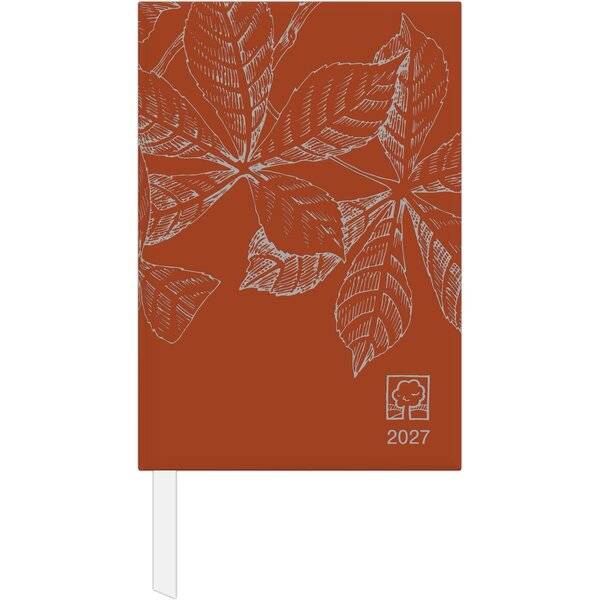 Wochenbuch 766 14,6x21cm 1 Woche/2 Seiten Recyclingpapier chestnut 2027