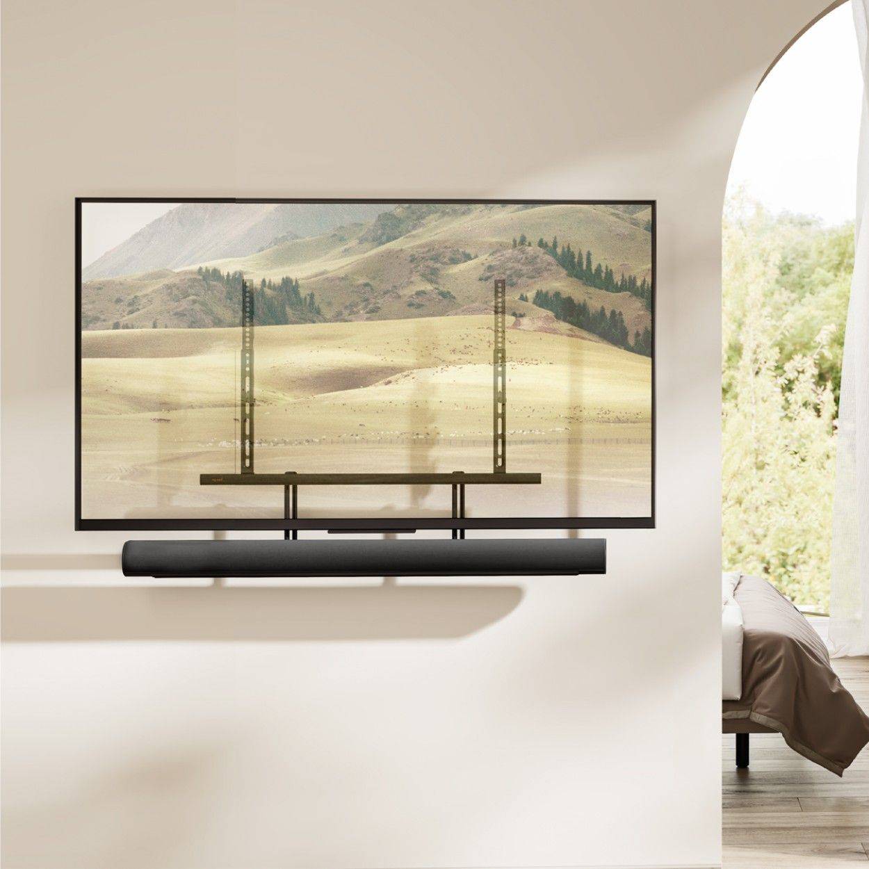 Soundbar Halterung TV Montage universell verstellbar für VESA bis 700×600-1