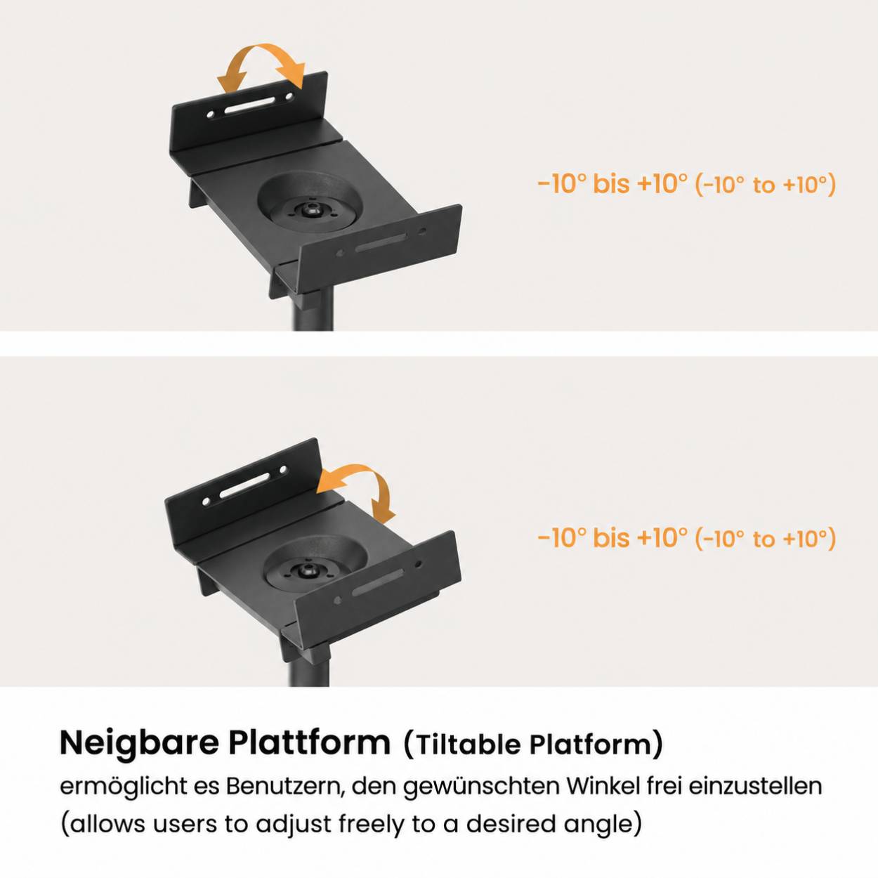 Lautsprecher Ständer Set 2er Pack höhenverstellbar 853 – 1123 mm drehbar neigbar-6