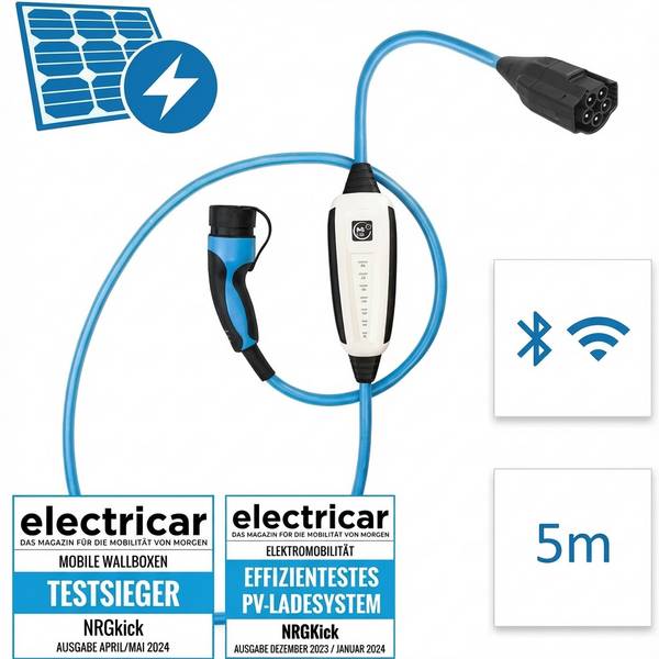 NRGkick 32A Pure fr PV-Nutzer GSM/GPS/SIM 5m WLAN Energie & USV Elektromobilität