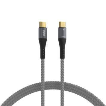 EFB Elektronik USB-C Kabel 100W PD 3.0 5A E-Marker Chip grau - Kabel - Digital/Daten