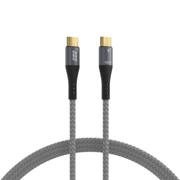 EFB Elektronik USB-C Kabel 100W PD 3.0 5A E-Marker Chip grau - Kabel - Digital/Daten-0