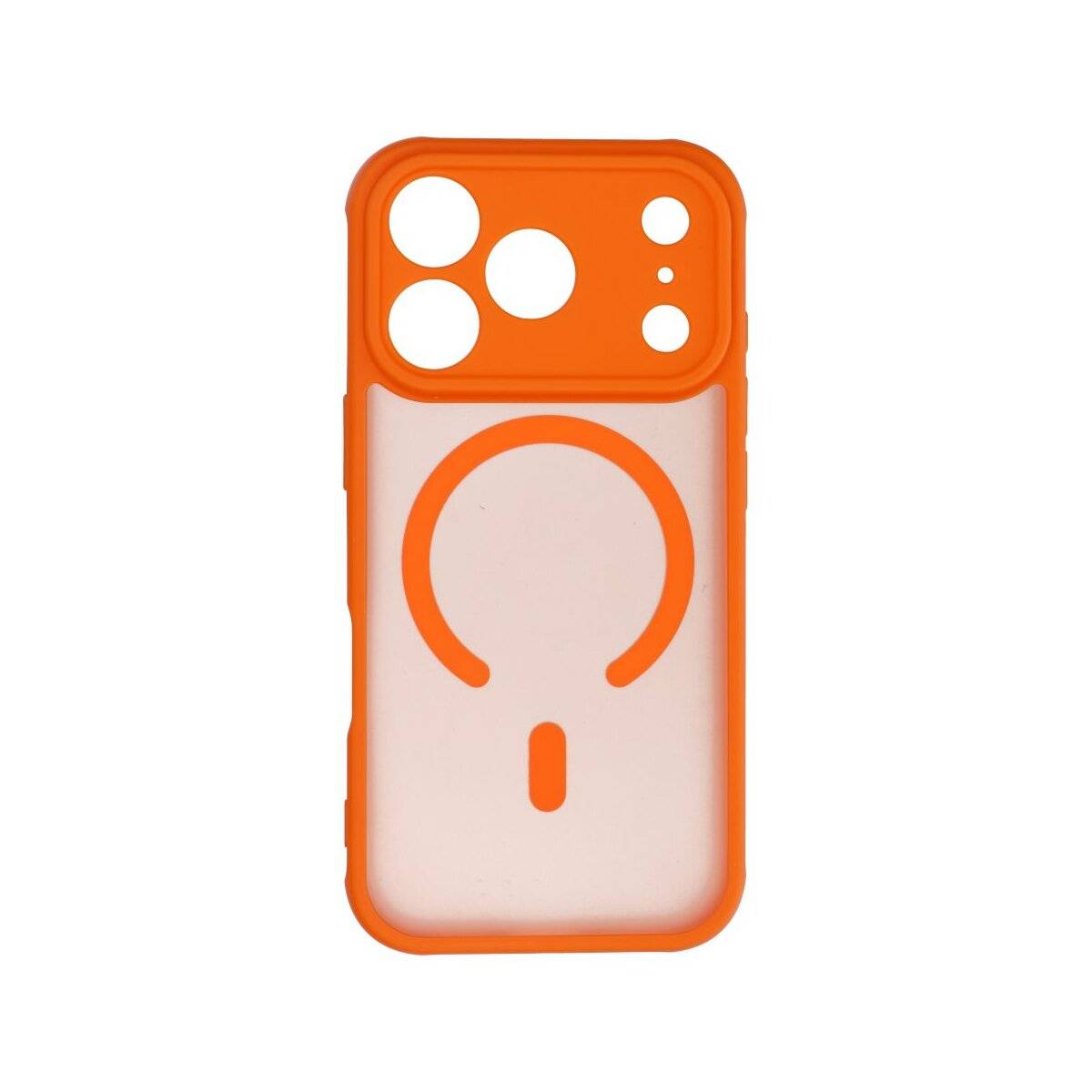 Full Matte Mag Handyhülle Kompatibel mit iPhone 17 Pro hermes orange Magnetisch Matt Schutz Stoßfest-4