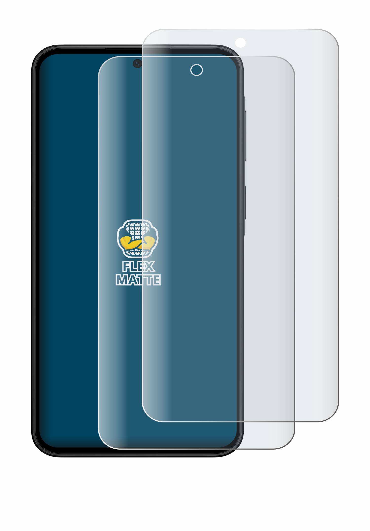 2x BROTECT Flex Full Screen Schutzfolie für Samsung Galaxy A27 5G Full-Screen 3D Curved Anti-Reflex Matt Entspiegelt-4