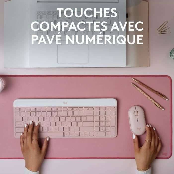 Logitech MK470 Slim Combo -ROSE-FRA-CENTRAL-419 Tastatur-1