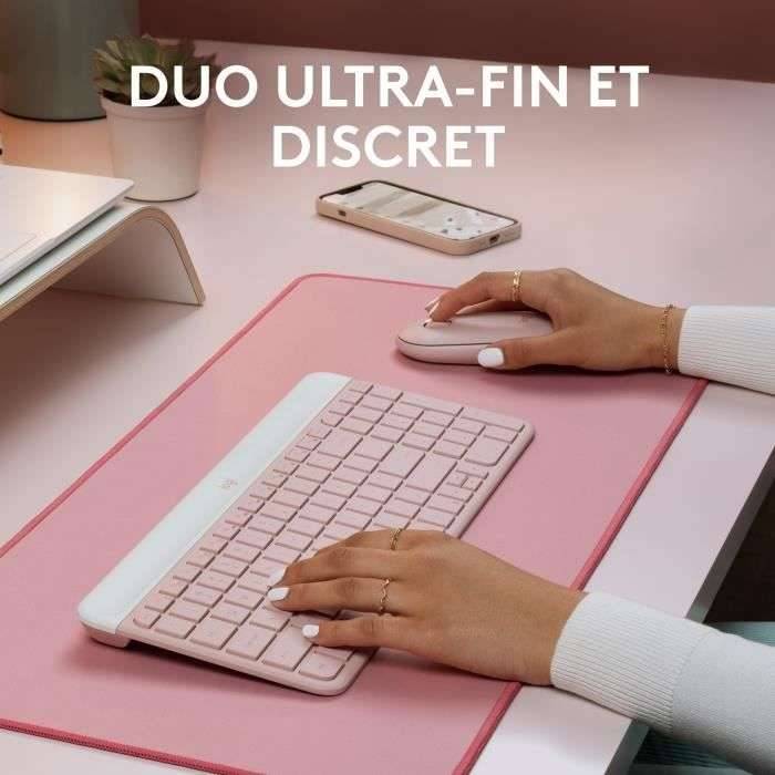Logitech MK470 Slim Combo -ROSE-FRA-CENTRAL-419 Tastatur-2