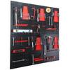 FLOORDIREKT Werkzeughalter Parker - Lochwand-Set für Werkstatt & Garage - Schwarz/Rot - 6 Platten