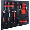 FLOORDIREKT Werkzeughalter Parker - Lochwand-Set für Werkstatt & Garage - Schwarz/Rot - 2 Platten