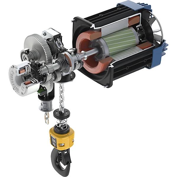 Elektrokettenzug DC-ComA II mit Handfahrwerk Tragfähigkeit 125 kg. TAKKT Industrial & Packaging GmbH 87379049-3