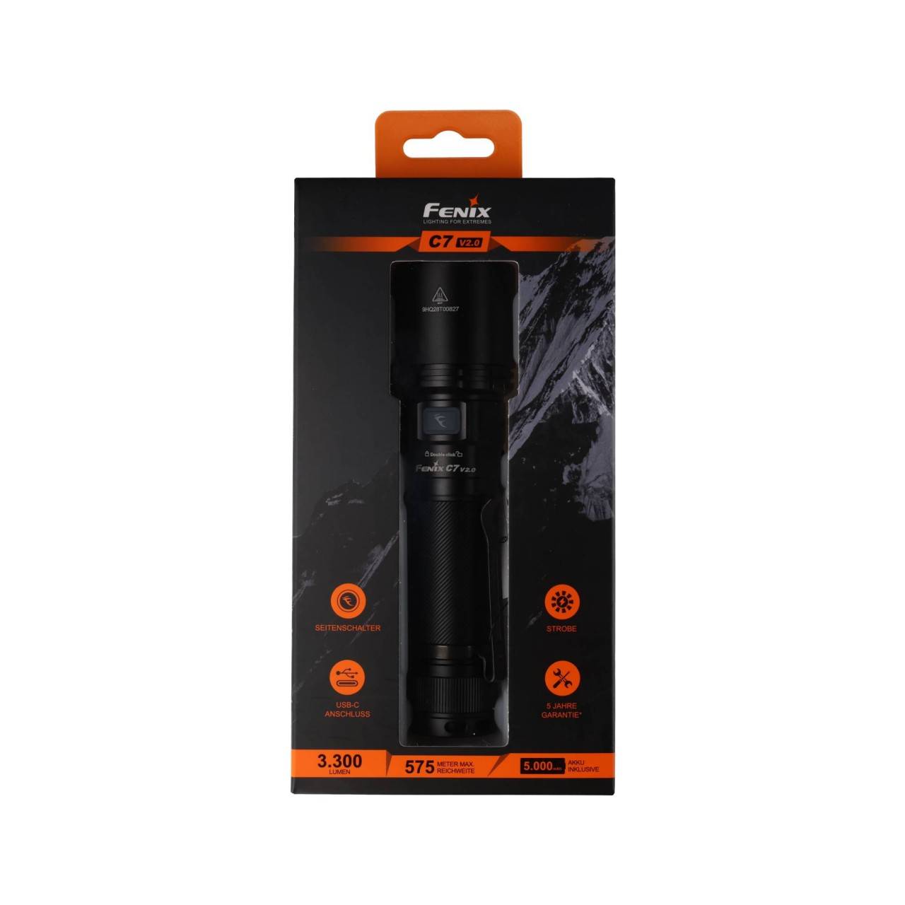 Fenix C7 V2.0 LED Taschenlampe mit USB Anschluss-0