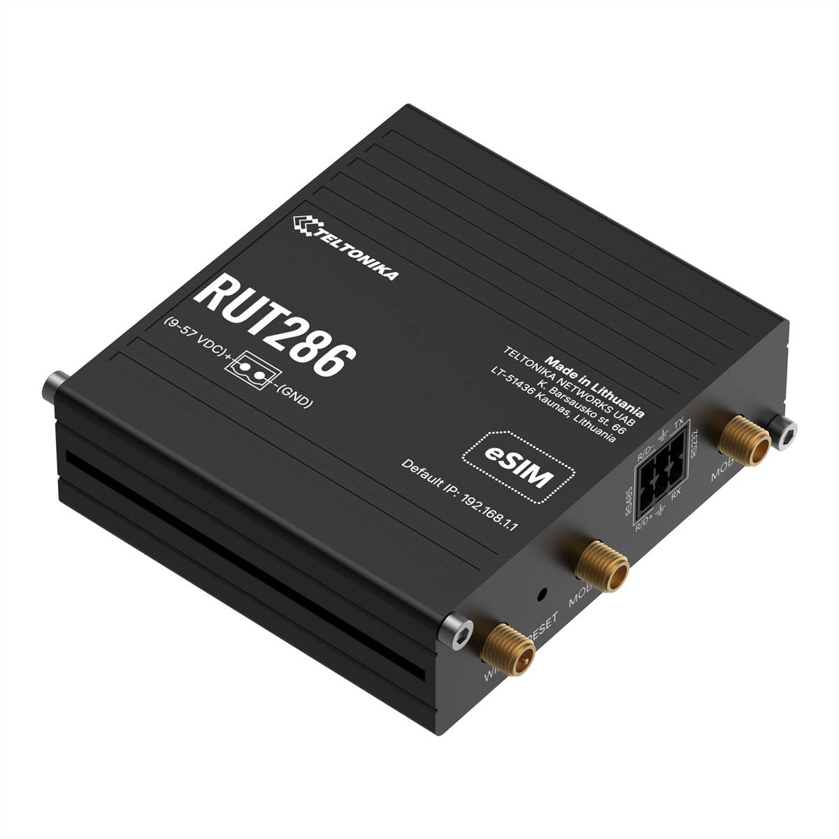 RUT286 - Industrial Global LTE CAT.4 Router RS232 & RS485-2