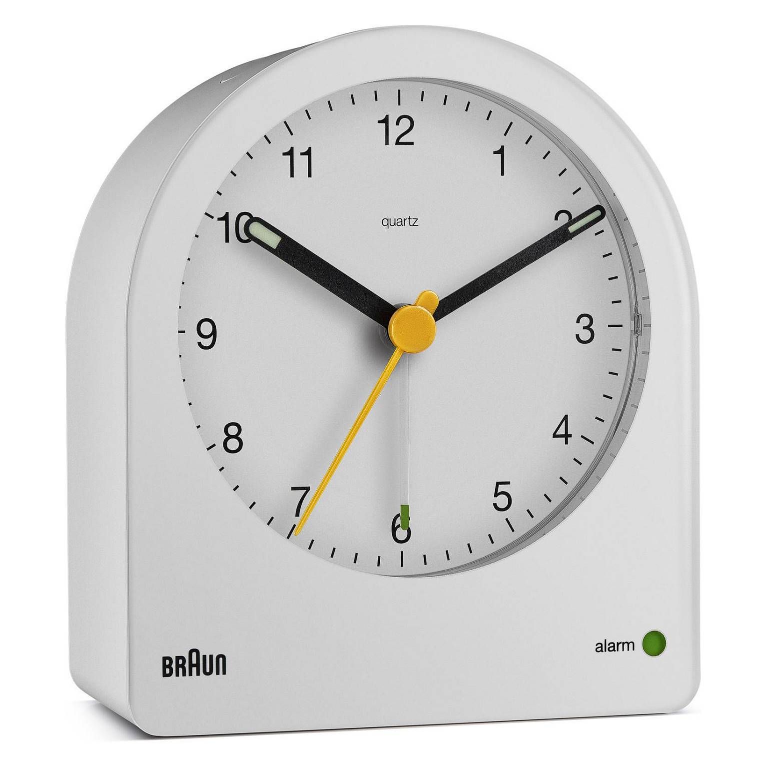 Braun BC22, Quarzwecker, Rund, Weiß, Gelb, 12 h, Summer, Akku-0