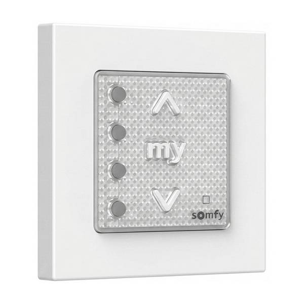 SOMFY 1871345 Smoove 4 Mode IN io II - 4-Kanal-Funkwandsender inkl. Rahmen, Pur
