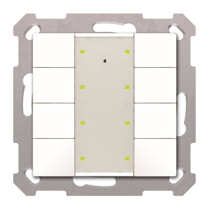 MDT BE-TA55P8.02 Taster Plus 55 8-fach Reinweiß matt Install.Baumaterial Schaltermat/Geb.Steu KNX-0