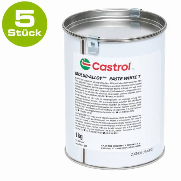 Castrol 1 Kg Blechdose 5 Stück (Molub-Alloy Paste White T)