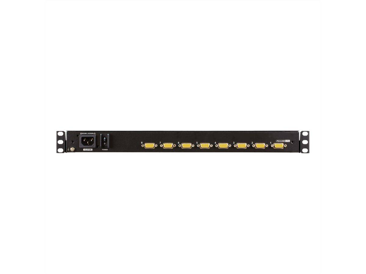 Aten CL3108NX KVM-Switch, 18,5Zoll TFT, VGA, PS/2-USB, 8 Port, ES-Layout-1