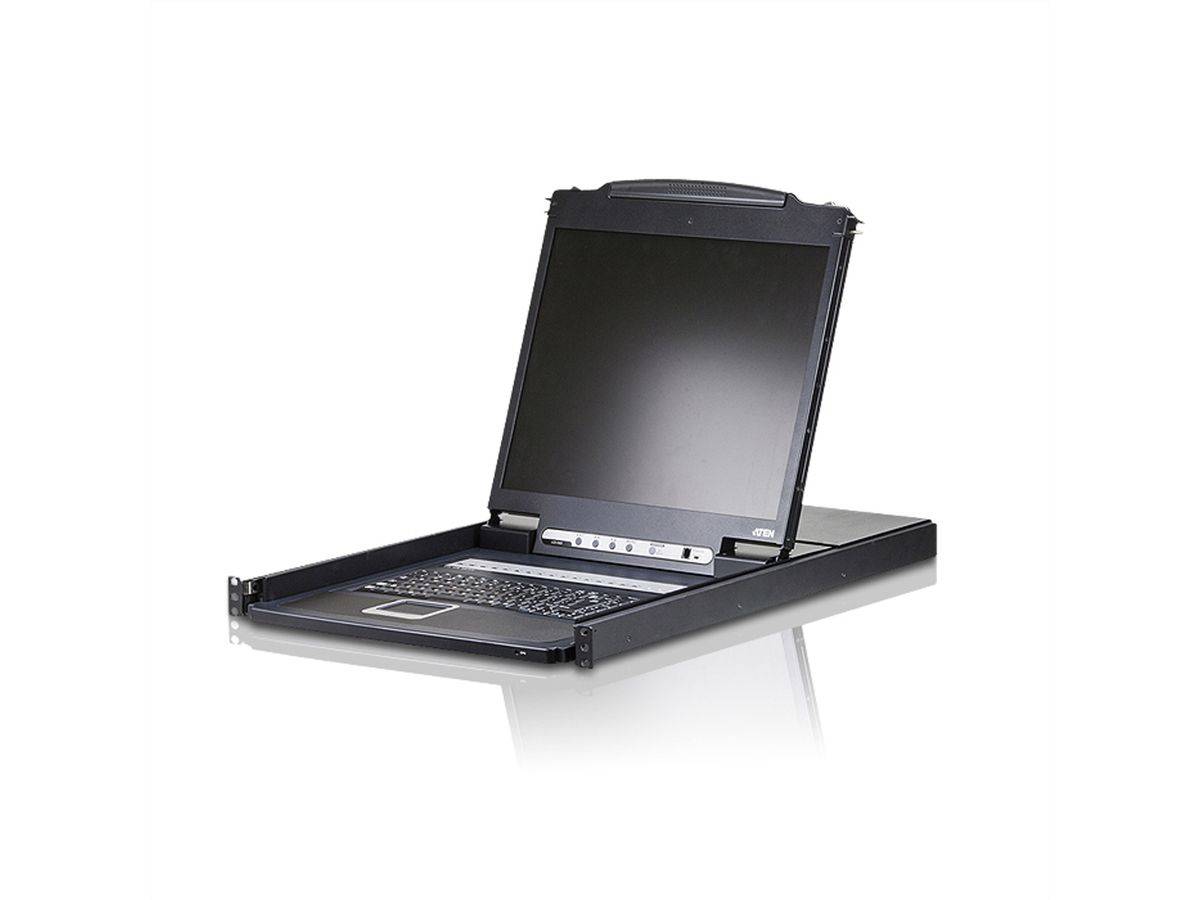 Aten CL1316N KVM-Switch, 48cm TFT, VGA, PS/2-USB, 16 Port, ES-Layout-1