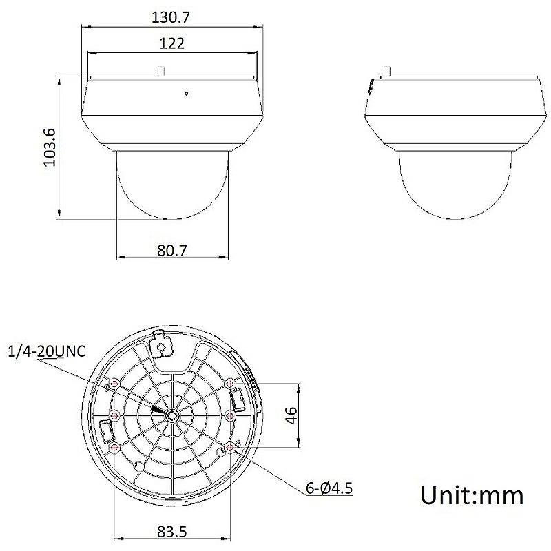 HIKVision DS-2DE2A404IWG1-E IP-Kamera 4MPx T/N IR, 4 MegapixelPTZ Kamera | Blickwinkel:99,4° - 32,8° (Objektiv-Brennwei-4