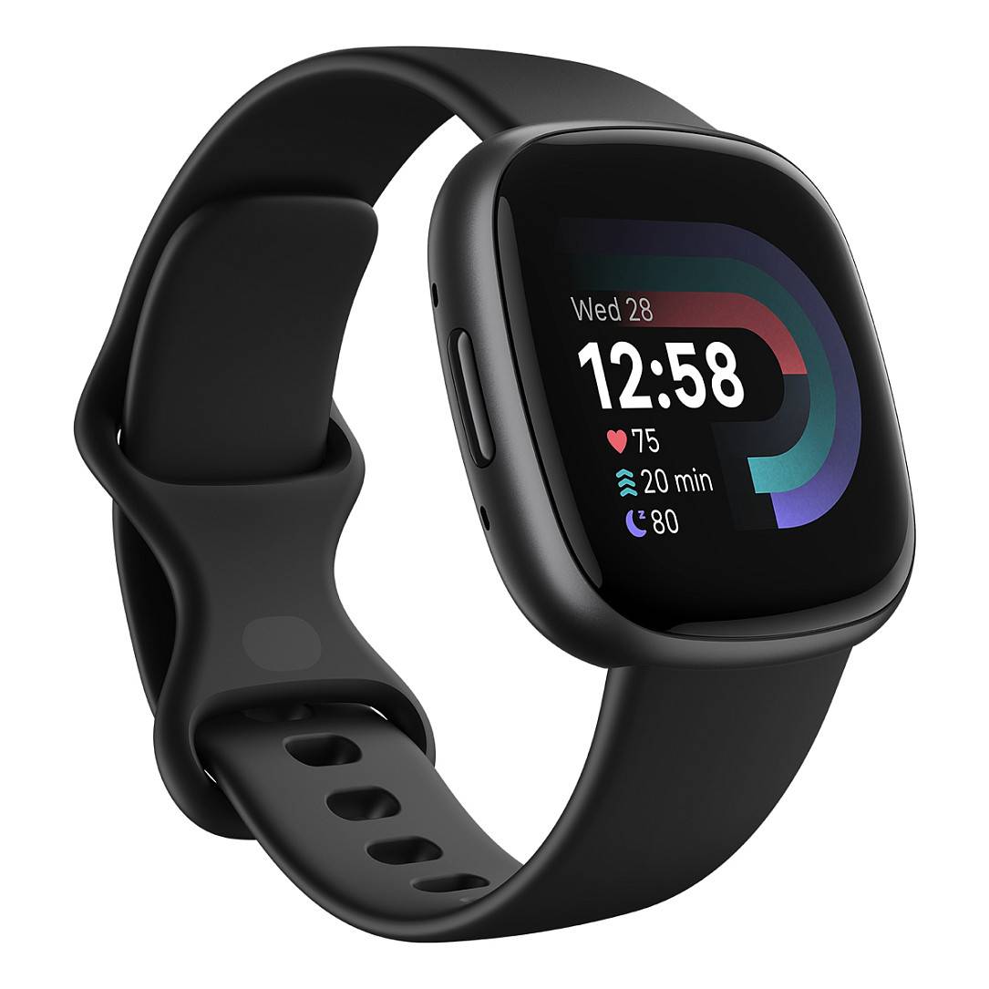 Fitbit Versa 4 - 40 mm - Carbon-Schwarz - intelligente Uhr mit Band-0