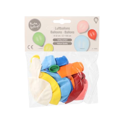 PAPSTAR 8 Luftballons Ø 32 cm farbig sortiert Luftballons farbig sortiert --1