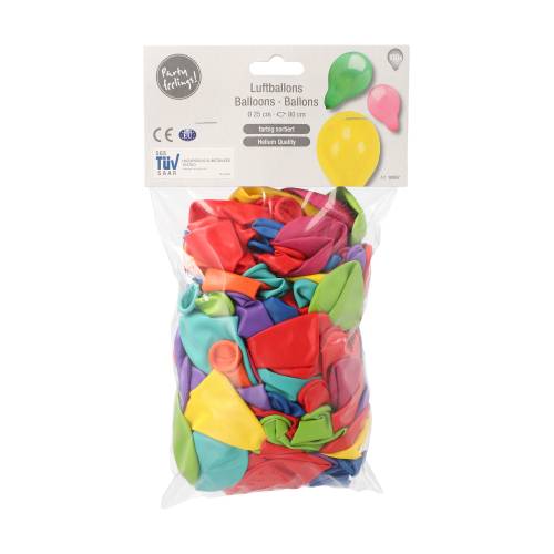 PAPSTAR 100 Luftballons rund Ø 28 cm farbig sortiert Luftballons farbig-1