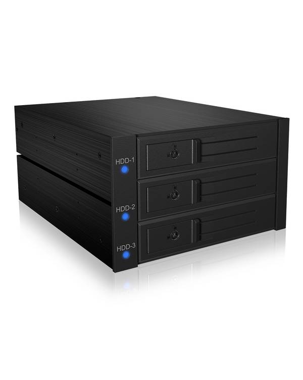 IB-573SSK-12G, Backplane, 3x 3,5" SAS/SATA (I/II/III) HDD in 2x 5,25" Einschübe, Hot Swap