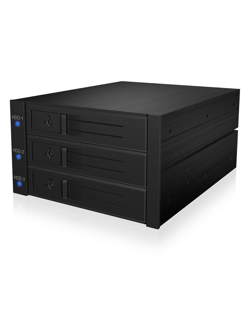 IB-573SSK-12G, Backplane, 3x 3,5" SAS/SATA (I/II/III) HDD in 2x 5,25" Einschübe, Hot Swap-1