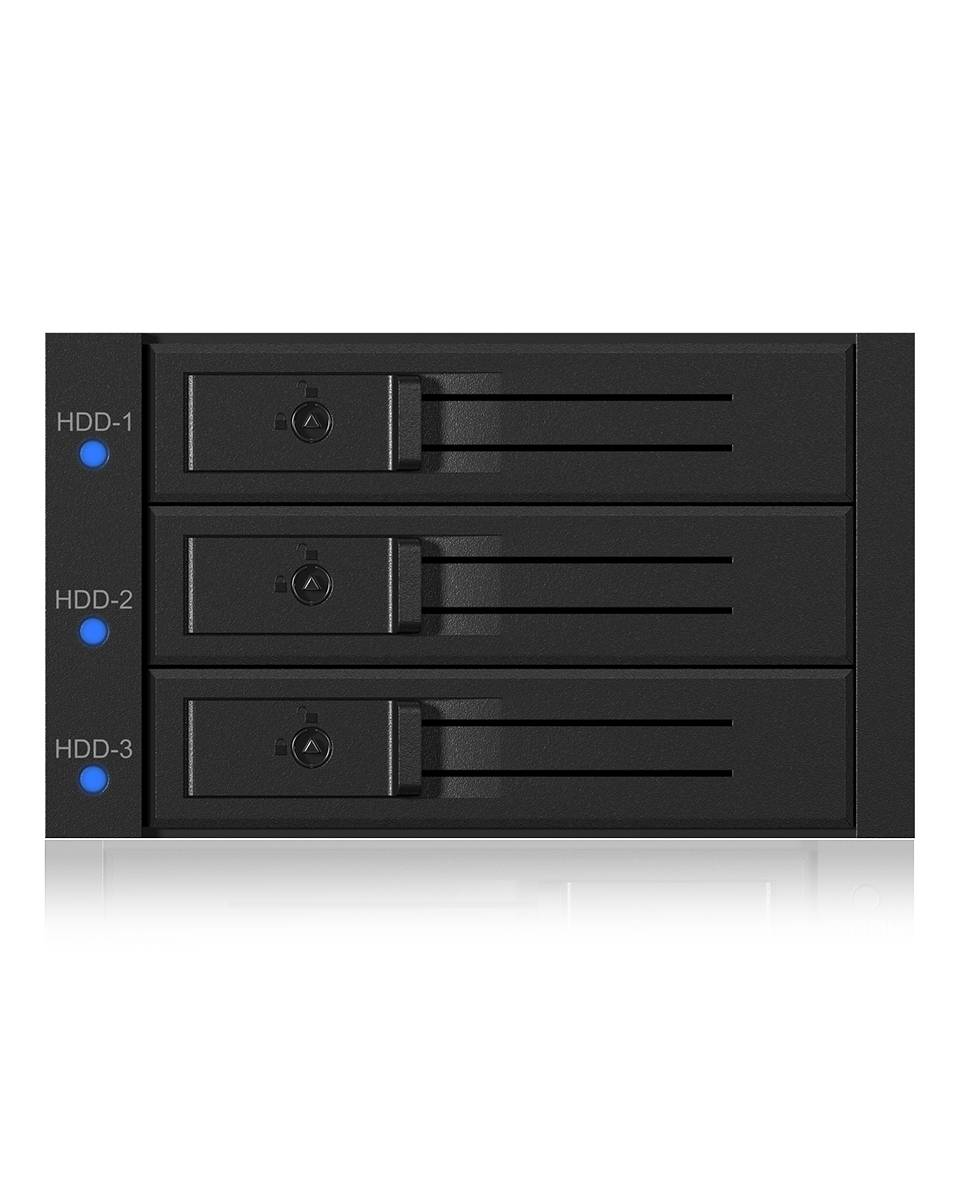 IB-573SSK-12G, Backplane, 3x 3,5" SAS/SATA (I/II/III) HDD in 2x 5,25" Einschübe, Hot Swap-2
