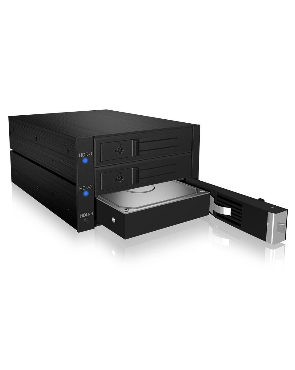 IB-573SSK-12G, Backplane, 3x 3,5" SAS/SATA (I/II/III) HDD in 2x 5,25" Einschübe, Hot Swap-4