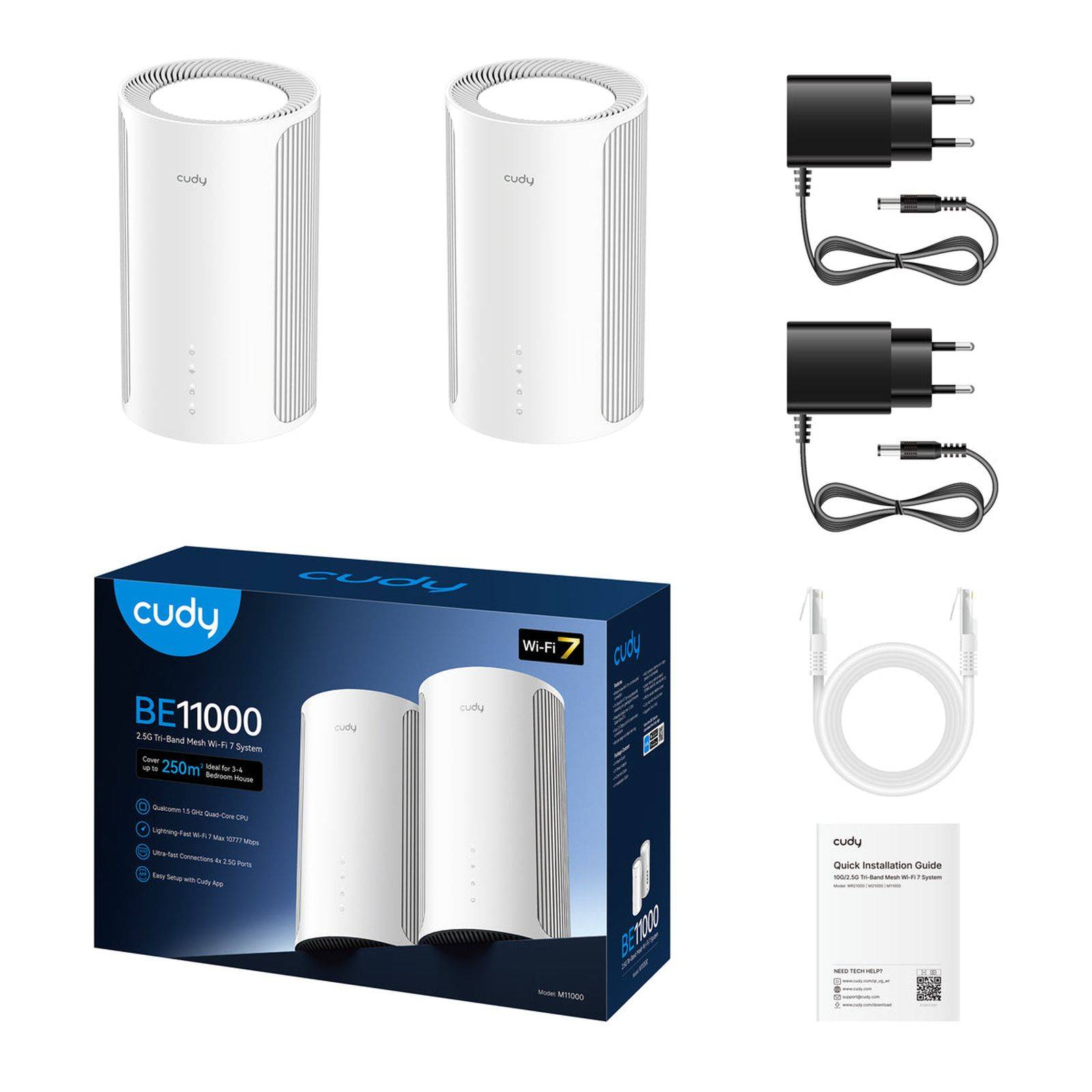M11000, Weiß, Intern, Mesh-Router, Status, System, Mit kugelförmiger Richtcharak-1