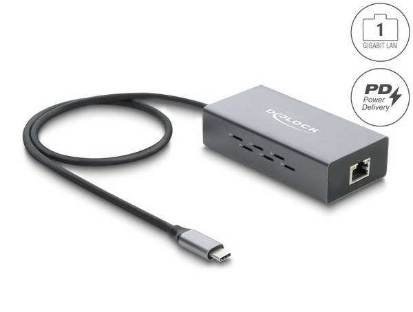 Delock USB-Adapter - USB-C (M) zu RJ-45 (W)
