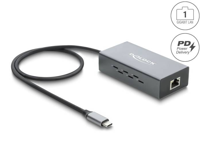 Delock USB-Adapter - USB-C (M) zu RJ-45 (W)-0