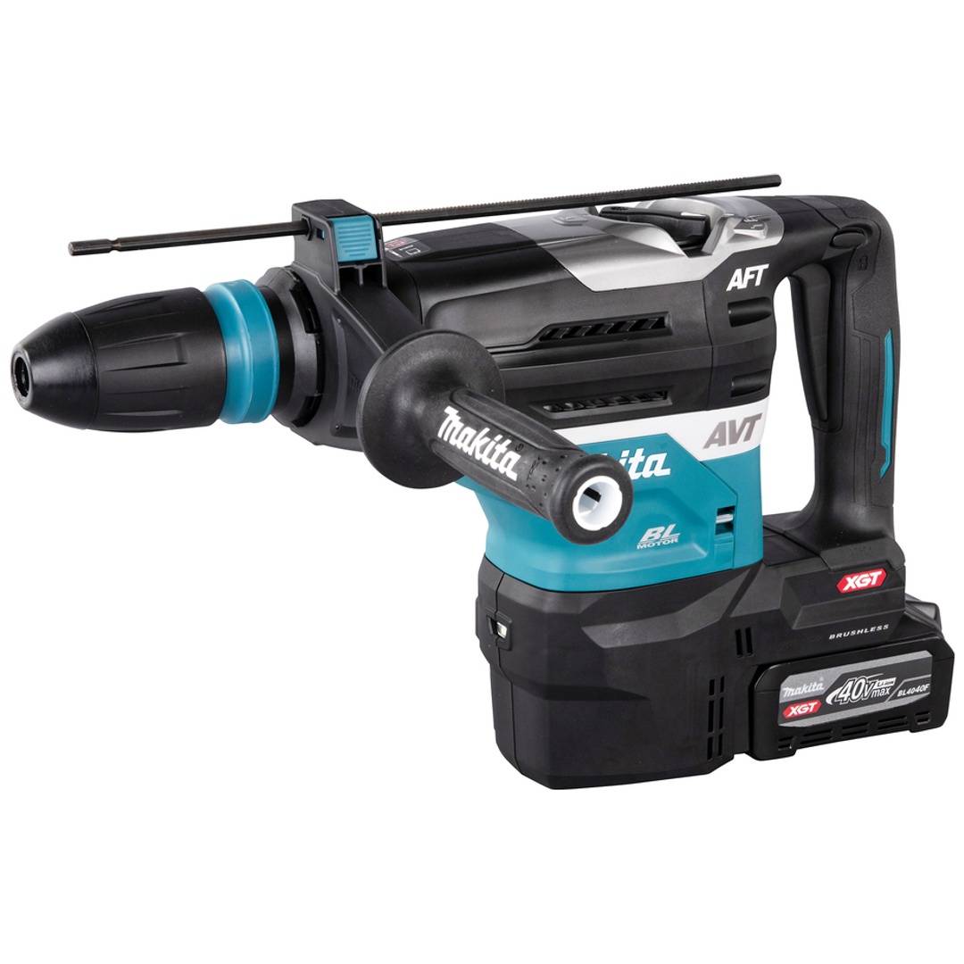 Makita Akku-Kombihammer 40 V HR005GU201, incl. 2x Akku XGT 4 Ah, Schnellladegerät, Zubehör, Transportkoffer-0