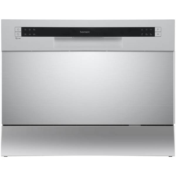 homeX GST6AD-S Tischgeschirrspüler, Mini Geschirrspüler - 6 Programme, Spülmaschine klein für 6 Maßgedecke, AquaStop