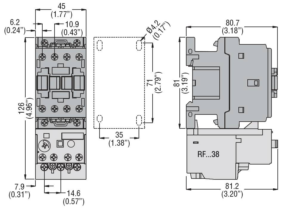 BF2510A400 Lovato Schütz 3-polig-1