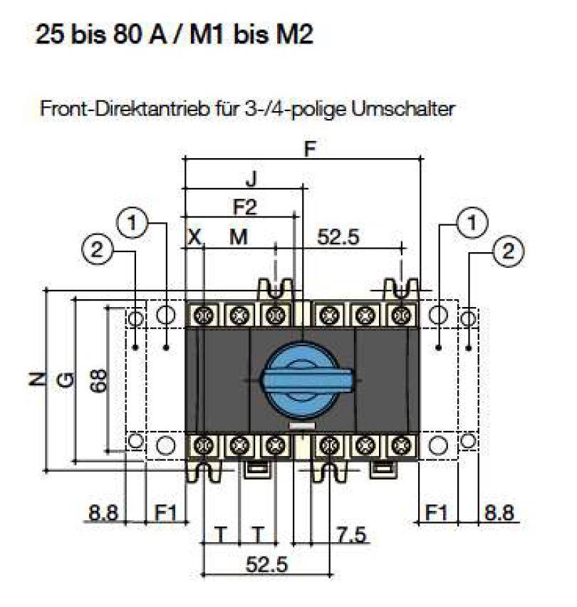 22304006-Lastumschalter SIRCO M2 4x63A I-0-II-2