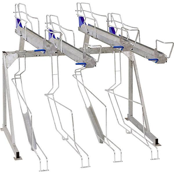 8-Fahrräderständer Aufzugsmodell Länge 2210 mm Metalloptik. Etablissements Mottez & Cie SA 87421449-0