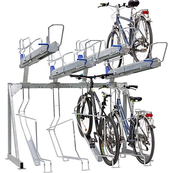 8-Fahrräderständer Aufzugsmodell Länge 2210 mm Metalloptik. Etablissements Mottez & Cie SA 87421449-1