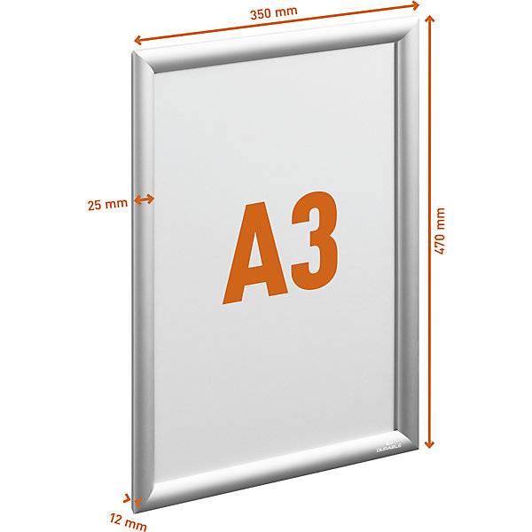 Robuster Aluminium-Klapprahmen Outdoor Aluminium eloxiert HxB 470 x 350 mm Format A3. Durable | Hunke &-2