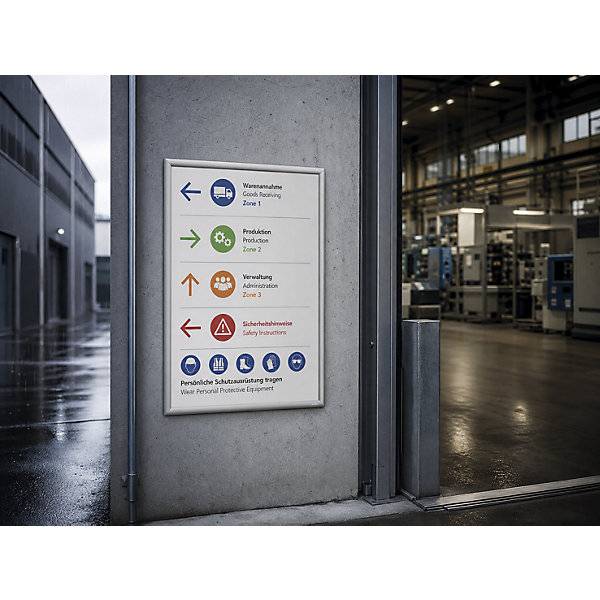Robuster Aluminium-Klapprahmen Outdoor Aluminium eloxiert HxB 895 x 645 mm Format A1. Durable | Hunke &-4
